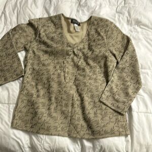 Jones New York Collection top (Olive green)